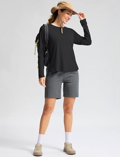 Women's UPF 50+ Long Sleeve Sun Shirt - Lightweight Quick Dry Athletic Top