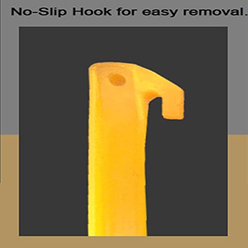 Yellow 30 Pcs 9 Inch Plastic Tent Stakes for Camping & Outdoor Use