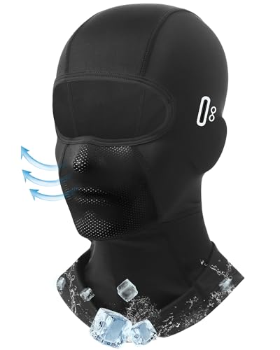 Balaclava Face Mask with Glasses Holes - Black for UV Protection