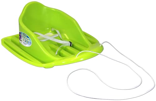 Toddler Sled with Extra Long Tow Rope - Lime Green