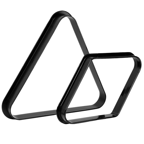 GSE 8-Ball Triangle + 9-Ball Diamond Pool Rack Set — Plastic Billiard Racks
