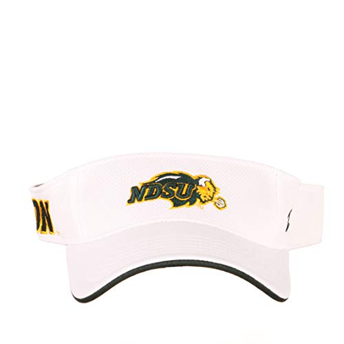 North Dakota State Bison White Velcro Visor Hat - NCAA Golf Cap