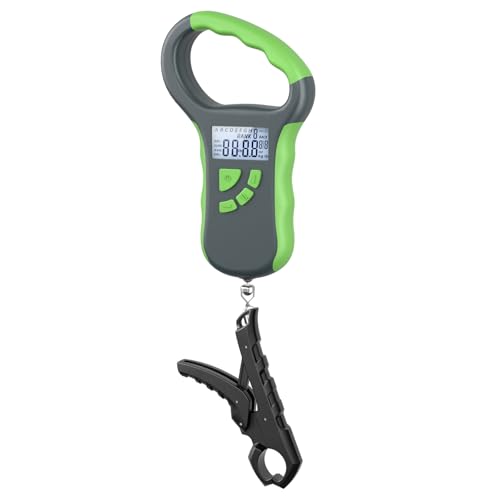 SNAIL TRAIL 8-Slot Digital Fish Scale with Lip Gripper - Grey-Green