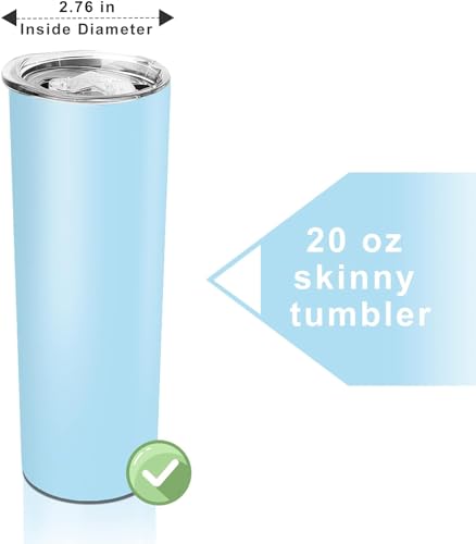 20 oz Skinny Tumbler Replacement Lids - 3 Pack for 2.76in Cups