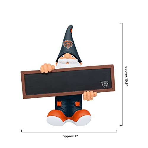 Chicago Bears Garden Gnome Statue - NFL Team Logo Chalkboard Sign - 11"
