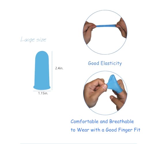 Large Disposable Nitrile Finger Cots, Non-allergenic No Powder