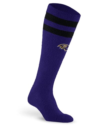 NFL Baltimore Ravens Compression Socks - Varsity Stripe Crew Socks, Large/XL