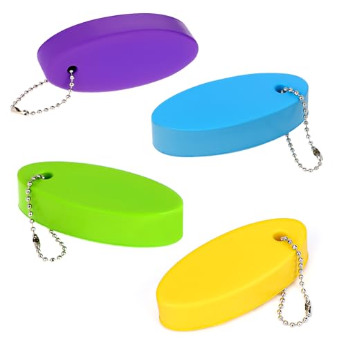 Floating Keychains for Boat Keys - 4 Pack in Bright Colors