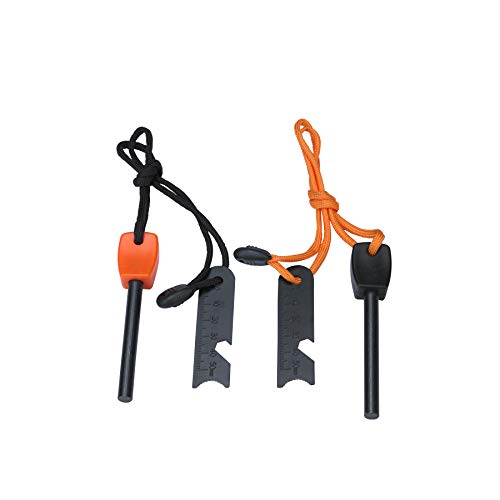 Ferrocerium Fire Starter Kit - Waterproof Survival Rods, 2PCS