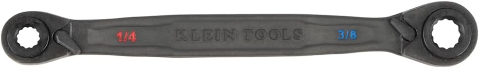 4-in-1 Reversible Ratcheting Box Wrench Set - Klein Tools, SAE, 2-Piece, 1/4 to 3/4-Inch
