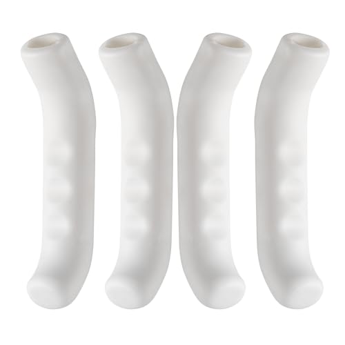Bike Brake Lever Covers - Silicone Grip Protector - White