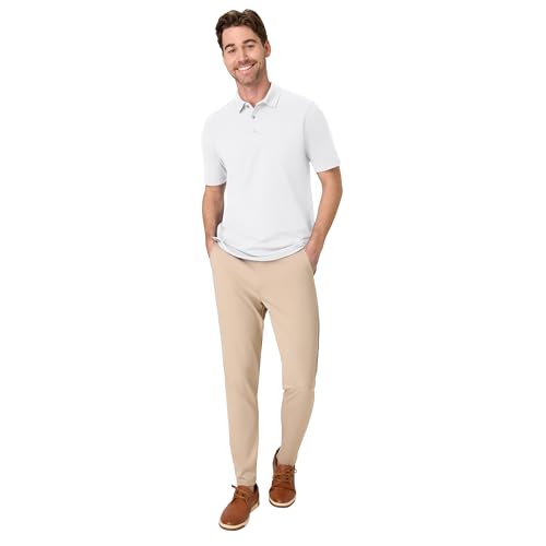 X-Large White Men's X-Temp Performance Polo Shirt - Odor Control