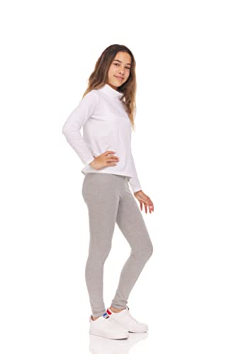 Pink Angel Toddler & Girls Multi-Pack Leggings - Cotton Spandex Dance & Yoga Tights, 10-12, 5-Pack