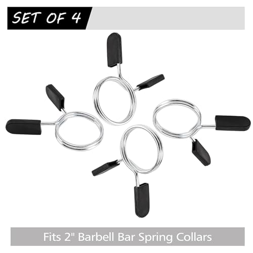 2-Inch Barbell Clips - 4 Pack Olympic Weightlifting Collars