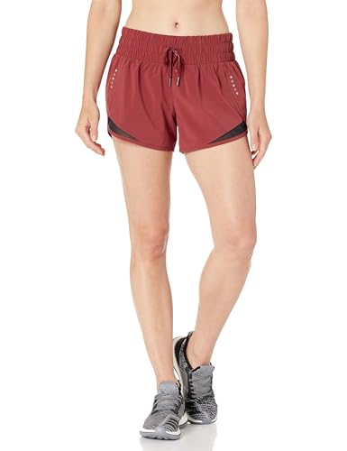 Women's Athletic Ruched Waistband Running Shorts - 3X Ruby