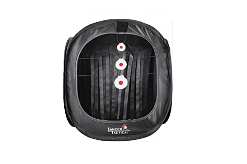 Portable Airsoft Target Tent - Black Large with 3 Targets