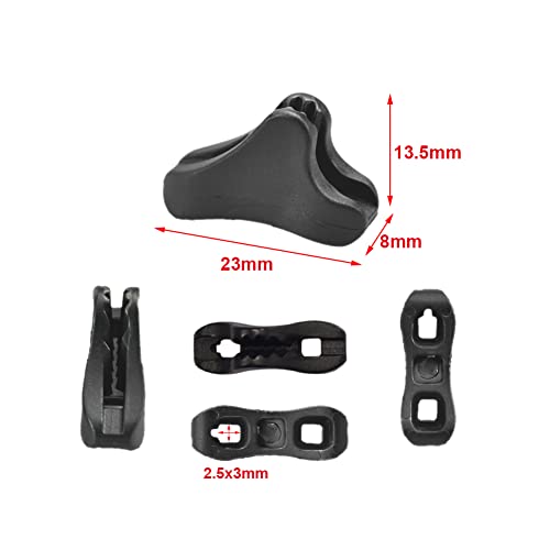 12-Pack Ultralight Guyline Tensioners - Black Small (1-2.5mm)