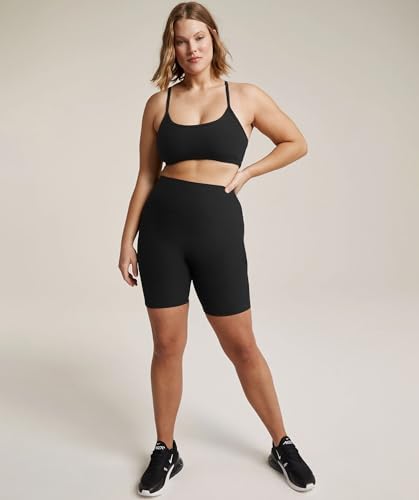 VALANDY Plus Size High-Waisted Biker Shorts for Women 8" Inseam Black 3X-Large