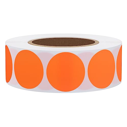 1-Inch Fluorescent Orange Shooting Target Stickers - 1,000 Patches