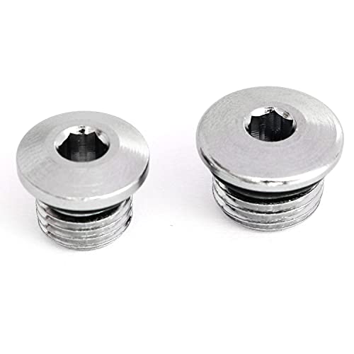Heyous Stainless Steel First/Low Pressure Port Plugs for Regulator Kit, 7/16" & 3/8"