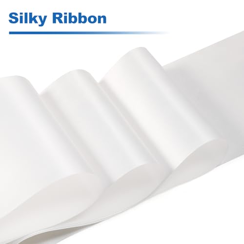 8.2 Ft Dance Ribbon Wand Set - 2 Pack White Streamers for Kids