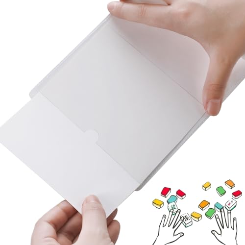 RattanView 8 Pcs Mahjong Card Sleeves Holder Transparent 6 1/8" x 4 3/4"