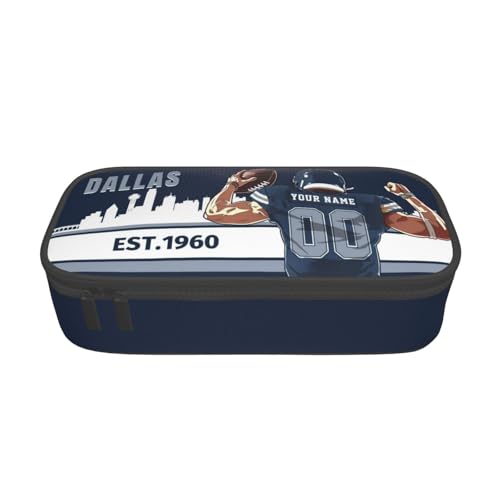 Personalized Dallas Pencil Case - Custom Football Style Bag