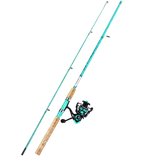 Sougayilang Spinning Combo - 1 Pack 5'6" Graphite & Fiberglass Fishing Rod and Reel Set