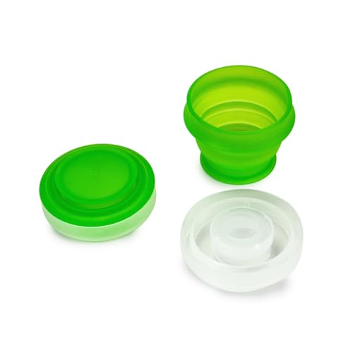 Collapsible Silicone Travel Cups - 2 Pack with Lids, Eco-Friendly