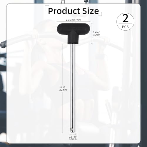 Weight Stack Pin - Durable Chrome-Plated Steel - Black 2