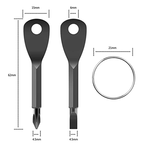 Mini Keychain Screwdriver Set - Phillips & Flathead EDC Tool
