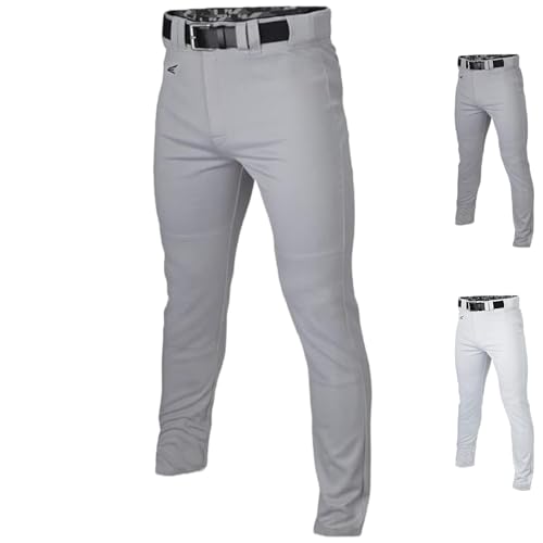 Easton Mojo Baseball Pants Men Medium Grey Full Length Semi-Relaxed Fit Adult Sportswear