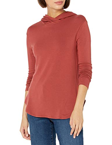 Women's Supersoft Terry Hoodie - Sustainably Sourced Rayon Blend, Brick Red, X-Small
