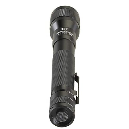 Streamlight 71500 Jr. 225-Lumen 2700-Candela Compact LED Flashlight with Pocket Clip & Holster, Black