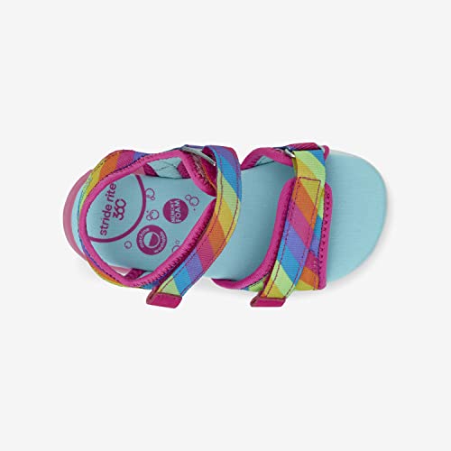 Stride Rite 360 Girls' Sevita Rainbow Sandals - 13 Little Kid Summer Shoes