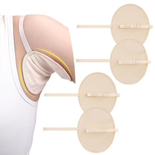 Reusable Armpit Sweat Pads - 2 Pairs, Adjustable & Breathable
