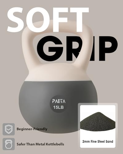 PAETA Soft Kettlebell 10lb Red – Anti-Slip Grip, Floor-Friendly Design for Home Fitness
