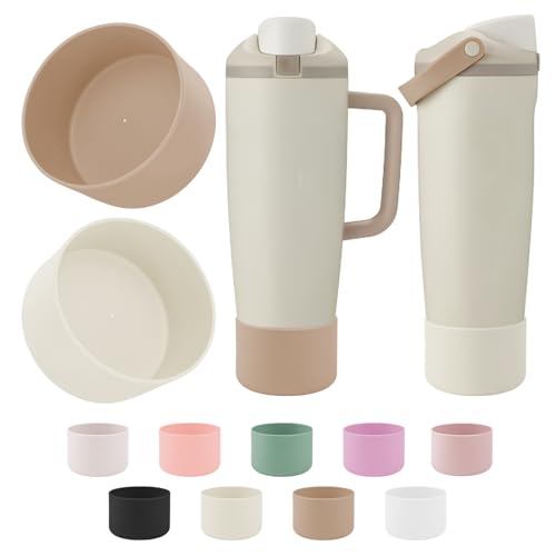 2PCS Silicone Boot for Owala FreeSip Sway Bottles - Almond Birch & Lightly Toasted