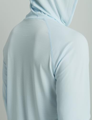 HUK Men’s Icon Hoodie Fishing Shirt with Sun Protection - Large / Ice Water