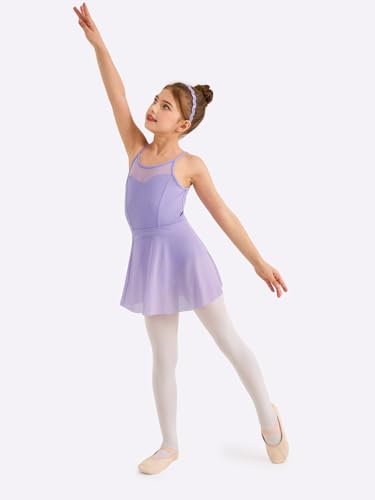 Purple Girls Ballet Leotard with Removable Skirt Toddler Dance Outfit 7-8 Years
