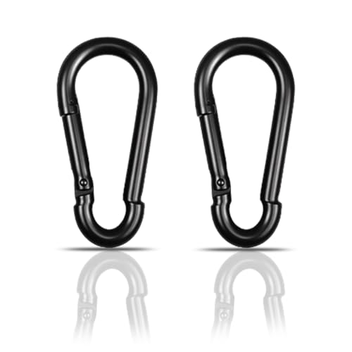Heavy-Duty Carabiner Clip - 5.5 Inch Snap Hook, 2PCS-M14 Black