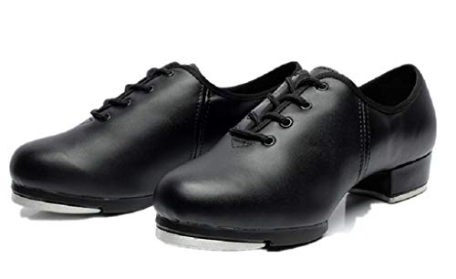 BeiBestCoat Synthetic Men’s Tap Shoes Oxford Black 13 / Ergonomic Dance Footwear