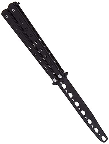 Butterfly Knife Trainer Tool - Metal Practice Comb Style - Black