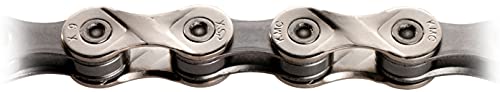 KMC X9 9-Speed Bicycle Chain 122 Links Silver/Grey - Compatible with Shimano, SRAM