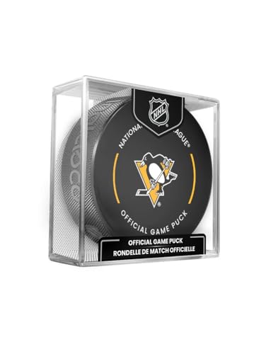 Pittsburgh Penguins Official Game Hockey Puck with Display Holder