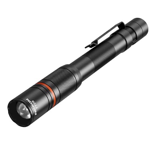 NICRON F72R Pen Light, Pocket Flashlight with Clip,5 Modes 450 lumens mini Rechargeable Flashlight Including Batteries, Focusing penlight ipx4 Waterproof for Work