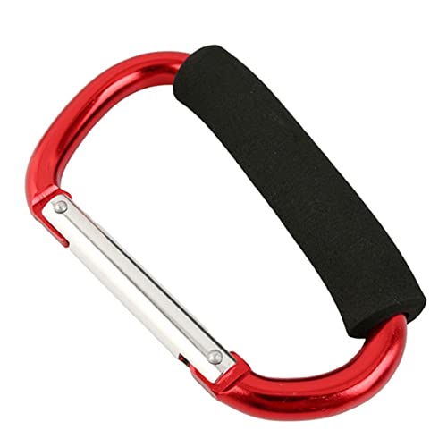 5.5-Inch D-Shape Aluminum Carabiner Clip with Sponge Grip