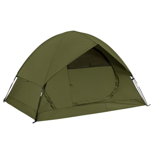 Avocado Green 2-Person Waterproof Backpacking Tent with Rain Fly