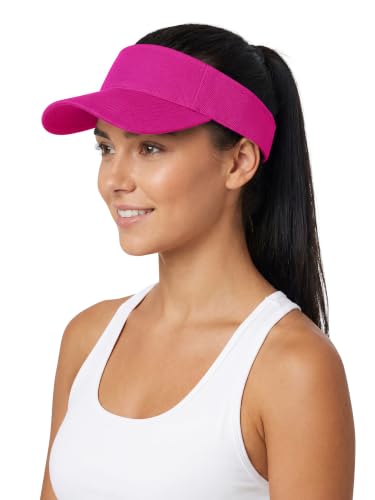 Adjustable Sports Sun Visor Hat for Women & Men - Hot Pink