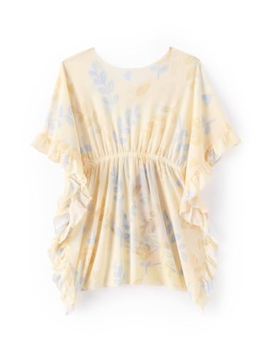 Disney Princess Swim Cover-Up with Hood - Belle Yellow, Ages 4-7